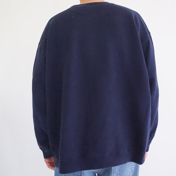 Crofton Barrow Navy Embroidered Patriotic Usa Cotton Crewneck Sweater 2XL - Picture 2 of 10